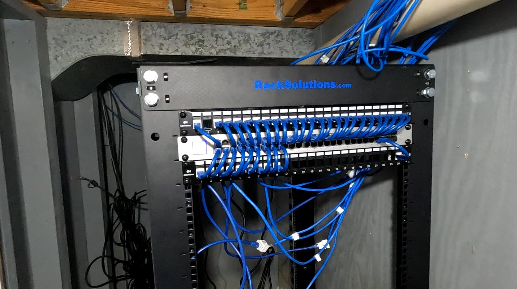 patch panels connected to switch